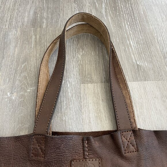 Lucky Brand Leather Distressed Tote Hobo Shoulder Bag Y2K Boho - Picture 12 of 16